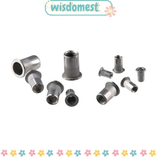 Wisdomest ชุดหมุดรีเวทนัท หัวแบน M3 M4 M5 M6 M8 215 ชิ้น