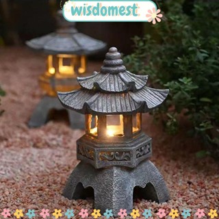 Wisdomest โคมไฟหิน พลังงานแสงอาทิตย์ สําหรับตกแต่งสวน