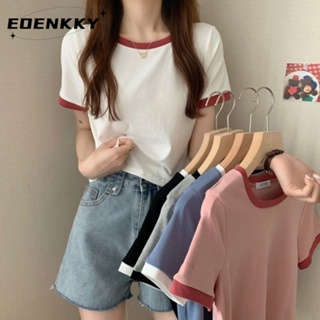 EOENKKY เสื้อครอป เสื้อแฟชั่นผู้หญิง สีพื้น สําหรับผู้หญิง ใส่ไปคลับ ปาร์ตี้ 2023 NEW A29J01A 36Z230905