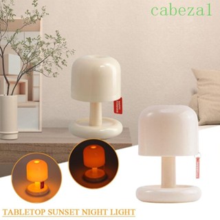 Cabeza โคมไฟตั้งโต๊ะ LED รูปเห็ด ขนาดเล็ก ชาร์จ USB สร้างสรรค์ สําหรับห้องนอน