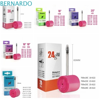 Bernardo ยางในรถจักรยาน TPU วาล์วฝรั่งเศส กันรอย สีสดใส 19 กรัม 24 กรัม 36 กรัม