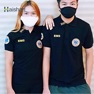 haishan (จํานวนการปรับแต่ง)เสื้อหน่วยงานกู้ภัยเสื้อEMS เสื้อ1669 สีดำ GEEKOตรากวาง