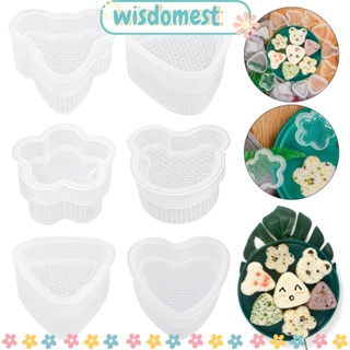 Wisdomest แม่พิมพ์กดข้าวปั้นซูชิ เบนโตะ แซนวิช 6 แบบ อุปกรณ์เสริม สําหรับห้องครัว