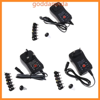 Godd อะแดปเตอร์พาวเวอร์ซัพพลาย 30W 3V-12V ปรับได้ พร้อมเอาท์พุต Usb 6 DC AC100-240V