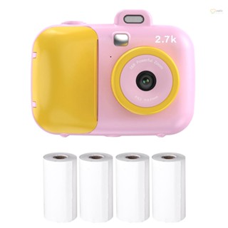 Children Instant Print Camera with 4 Printing Paper Rolls - Great Festival Gift for Kids