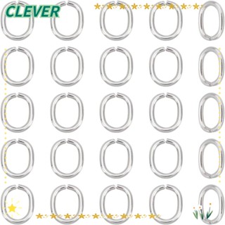 Clever แหวนจั้มพ์ สเตนเลส ทรงวงรี สีเงิน แฮนด์เมด สําหรับเชื่อมต่อสร้อยข้อมือ