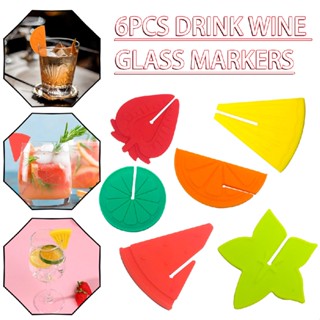 6 Pcs Drink Markers for Glasses Wine Glass Charms Wine Tags for Stem Glasses