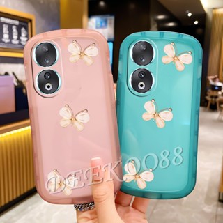 ใหม่ เคสโทรศัพท์มือถือนิ่ม กันตก ลายผีเสื้อน่ารัก 3D สําหรับ Honor 90 Lite Pro 5G Honor90 90Lite Honor90Lite 2023