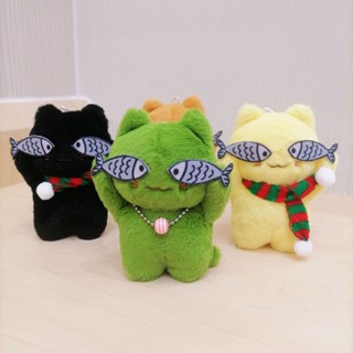 พวงกุญแจ จี้ตุ๊กตาแมว ปลาซน แฮนด์เมด Diy สําหรับตกแต่งกระเป๋า