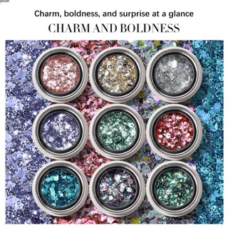 Enni Poem Flash Sequins Glitter Series กาวยาทาเล็บ - เทรนด์ฤดูร้อนใหม่ที่สมบูรณ์แบบสำหรับความงามของเล็บ ความงามของเล็บเพชร ยาทาเล็บแวววาวแห้งเร็ว กาวติดเล็บเงา puueqg