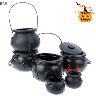 Bak 1 ชิ้น ฮาโลวีน หม้อขนม Cauldron แปลกใหม่ ฮาโลวีน ถังเครื่องประดับแม่มด ของเล่น BA