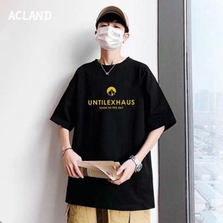 Acland เสื้อยืดผู้ชาย ผู้ชายเสื้อเชิ้ต เสื้อยืด ผ้านุ่ม ใส่สบาย ไม่หด ไม่ต้องรีด 36Z230907