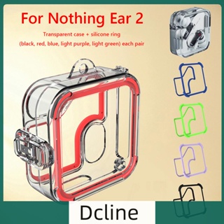 [Dcline.th] เคสหูฟัง พร้อมแหวนซิลิโคน 5 คู่ สําหรับ Nothing Ear 2