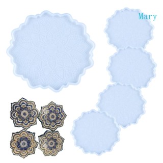 Mary แม่พิมพ์เรซิ่น เคลือบเงา แฮนด์เมด DIY สําหรับทําถ้วย แผ่นรองแก้ว