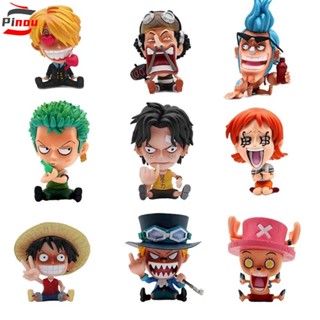 Pinou โมเดลฟิกเกอร์ PVC อนิเมะ Monkey D Luffy Ace Roronoa Zoro Robin Boa Hancock Nami Sabo ขนาดเล็ก ของขวัญคริสต์มาส