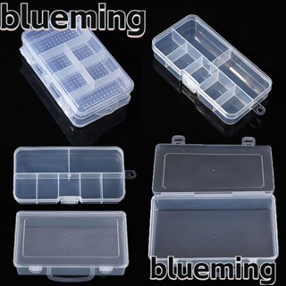 Blueming2 กล่องพลาสติกใส ทรงสี่เหลี่ยม แบบพกพา ทนทาน สําหรับใส่เครื่องประดับ ลูกปัด ตกปลา