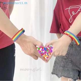 Better สร้อยข้อมือถัก กันฝน ลาย Lesbians Gays Bisexuals Transgender 2 ชิ้น