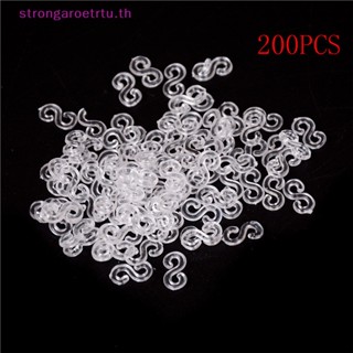 Strongaroetrtu คลิปตัว S พลาสติก สําหรับสายรัดข้อมือ 200 ชิ้น