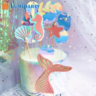 Lumiparty ชุดท็อปเปอร์กระดาษ หลากสีสัน สําหรับตกแต่งเค้กเบเกอรี่