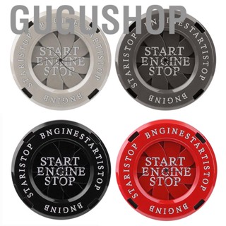 Gugushop Engine Start Stop Button Cover Protective  Scratch Spin Design Universal One Key Trim