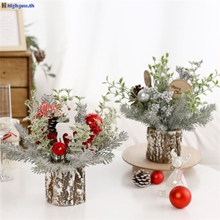 ตกแต่งคริสต์มาส 30 ซม.Flocking Pinecone จำลอง MINI Christmas Tree หน้าแรกหน้าต่างเดสก์ท็อปเครื่องประดับ highgoss.th