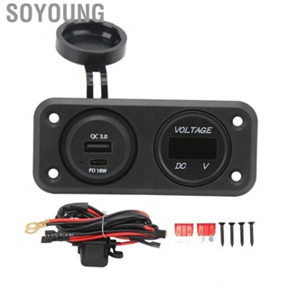 Soyoung USB C Car  Dual Port Phone Adapter For Truck RV Bus Boat