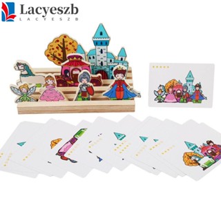 Lacyeszb ของเล่นไม้จับคู่ เกมกระดาน บล็อกตัวต่อไม้พาโนรามา ตรรกะ Montessori ของเล่นไม้ ตรรกะคิดตรรกะ สําหรับเด็ก