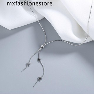 Mxfashione สร้อยคอโซ่ยาว จี้รูปดาว เครื่องประดับสตรี