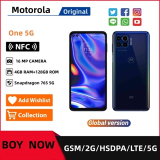 ของแท้ Motorola One 5G แรม 4GB 128GB ROM Octa-core กล้อง Quad 48MP ปลดล็อกด้วยลายนิ้วมือ โทรศัพท์มือถือ แอนดรอยด์ 6.7 นิ้ว