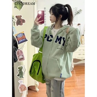 LUCIDREAM เสื้อกันหนาว เสื้อฮู้ด ตัวเหมือนคนชั้นสูง Korean cozy คุณภาพสูง WWY23903IH37Z230911