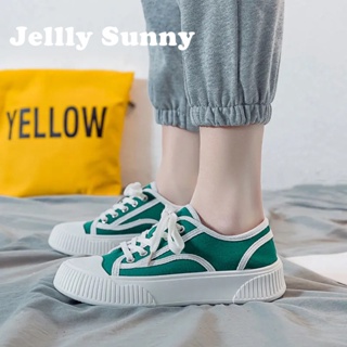  Jellly Sunny  รองเท้าผ้าใบผู้หญิง พื้นหนา ใส่สบาย สไตล์เกาหลี รองเท้าแฟชั่นผู้หญิง มีความนุ่มนวล 2023 ใหม่ FYD2390RK4 37Z230911