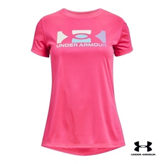 Under Armour UA Girls Tech™ Box Logo Short Sleeve อันเดอร์ อาร์เมอร์ เสื้อออกกำลังกายสำหรับเด็กผู้หญิง