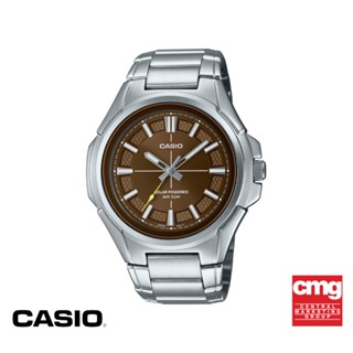 CASIO นาฬิกาข้อมือ CASIO รุ่น MTP-RS100D-5AVDF วัสดุสเตนเลสสตีล สีน้ำตาล