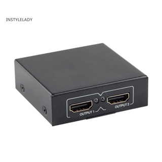 Instylelady 1 อินพุต 2 เอาท์พุต 19 พิน ตัวเมีย HDMI เข้ากันได้กับตัวแยก VGA ตัวแปลงวิดีโอ สําหรับเครื่องเล่นดีวีดี