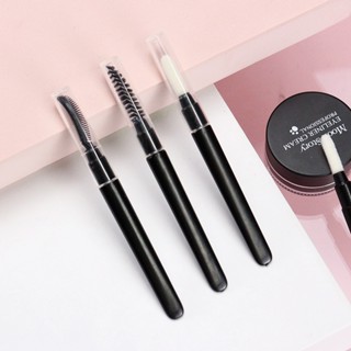 Tiktok hot# portable spiral eyebrow brush with cover eyelash comb disposable lip brush mini brush beginner cheap beauty tool 8.31zs