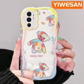 เคสโทรศัพท์มือถือแบบนิ่ม ใส กันกระแทก ลายหมี Nice Day สีครีม แฟชั่น สําหรับ VIVO V23E 4G V23E 5G V23 Pro V23i 5G S12 5G Y75