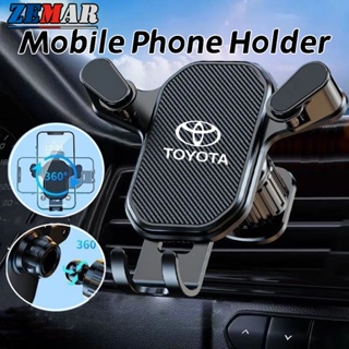 ใหม่ ที่วางโทรศัพท์มือถือ แบบเกลียว หมุนได้ 360 องศา สําหรับรถยนต์ Toyota Prius Fortuner Corolla Cross CHR Camry Wish Vios Veloz Estima Sienta Yaris Ativ Altis Sienta bZ4X Hiace Hilux Revo