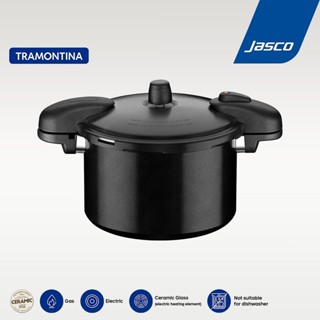 Tramontina หม้ออัดแรงดัน 24 cm pressure cooker Valencia black #20565/424