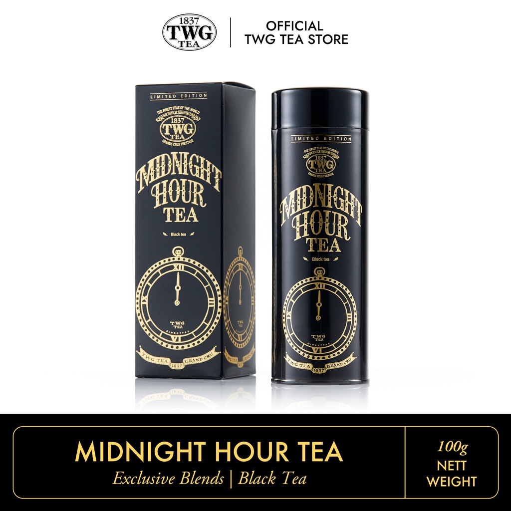 TWG Tea | Midnight Hour Tea, Loose Leaf Decaf Black Tea in Haute Couture Tea Tin Gift ชาทีดับบลิวจี ชาดำ Midnight Hour