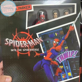 Xo94ol ฟิกเกอร์ Spiderman Into the Spider-Verse SV Peter B. ของเล่นโมเดลฟิกเกอร์ Parker Senel Miles Spider Man ข้อต่อขยับได้