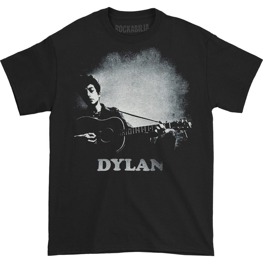 ร่ำรวย เสื้อยืด พิมพ์ลายโลโก้ Bob DYLAN Guitar &amp; Logo Official Merchandise สําหรับผู้ชาย ผู้ใหญ่