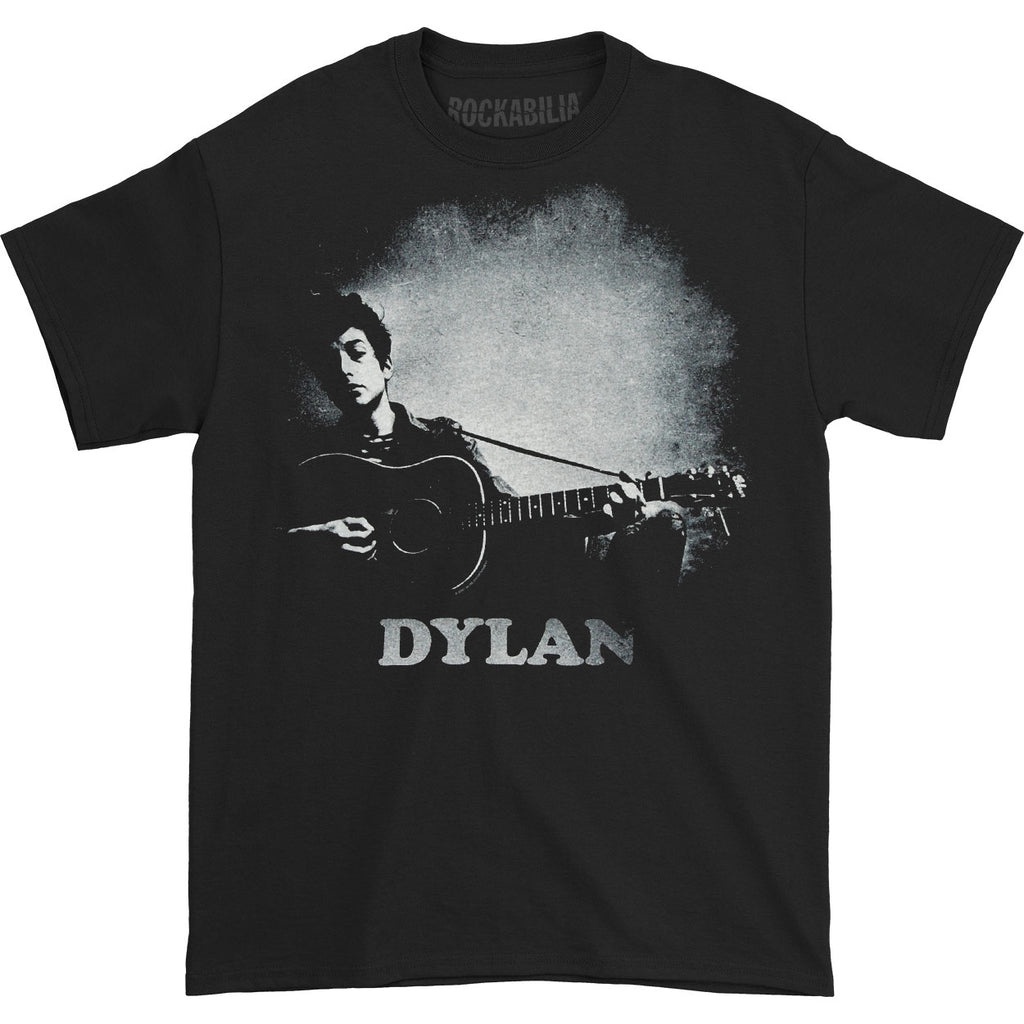 ร่ำรวย เสื้อยืด พิมพ์ลายโลโก้ Bob DYLAN Guitar & Logo Official Merchandise สําหรับผู้ชาย ผู้ใหญ่