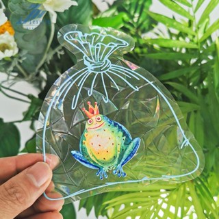สติกเกอร์ฟิล์ม PVC ลาย Marine Life สีรุ้ง สําหรับติดตกแต่งหน้าต่างบ้าน [Jessilu.th]