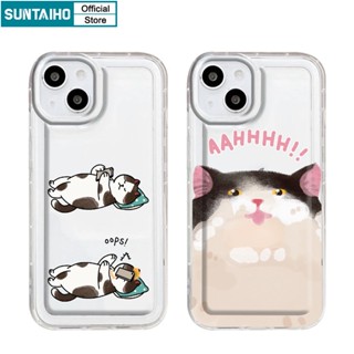 Suntaiho เคสโทรศัพท์มือถือแบบนิ่ม TPU กันกระแทก ลายแมวน่ารัก สําหรับ Oppo A16-4G A16S A54S A5S A7 2018 AX5S AX7 A7N A12 A12S A11K A15 A15S