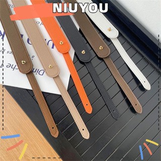 Niuyou สายสะพายกระเป๋า หนัง PU กว้าง ปรับได้ สีพื้น แบบเปลี่ยน แฟชั่นสําหรับผู้หญิง