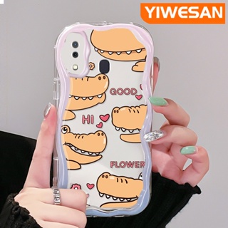 เคสโทรศัพท์มือถือ ซิลิกาเจลนิ่ม ใส กันกระแทก ลายหนังจระเข้น่ารัก สําหรับ Samsung galaxy A30 A20 A31 A32 M10s