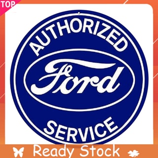 แผ่นป้ายโลหะดีบุก ลาย Ford สไตล์วินเทจ ขนาด 30x30 ซม. สําหรับตกแต่งรถยนต์