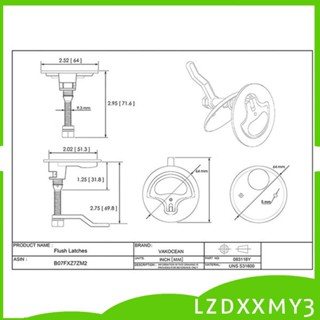 [Lzdxxmy3] สลักล็อกกล้องเรือ 2 นิ้ว สําหรับ Livewells Electrical Enclosures