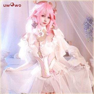 Uwowo X Ailish: Genshin Impact Fanart Yae Miko Bride Ver. ชุดคอสเพลย์