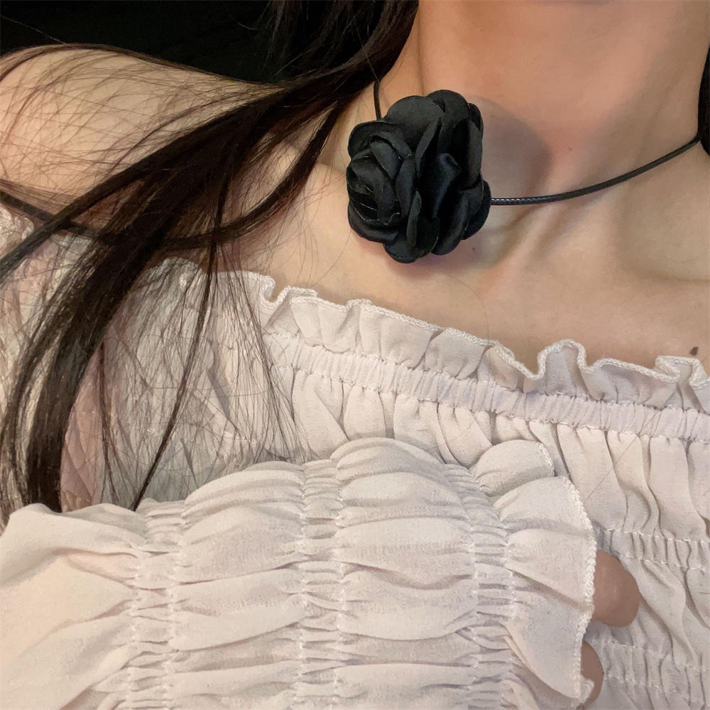 สร้อยคอดอกกุหลาบ หรูหรา เบา ขนาดเล็ก และเป็นที่นิยม สร้อยคอเกรดสูง สร้อยคอ และเครื่องประดับคอปก